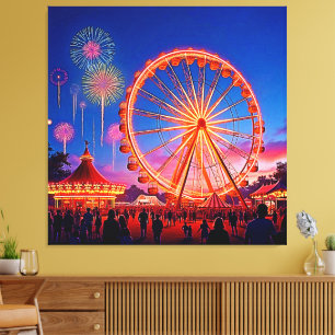 Impressão Em Tela Uma Noite de Luzes Festivas Design
