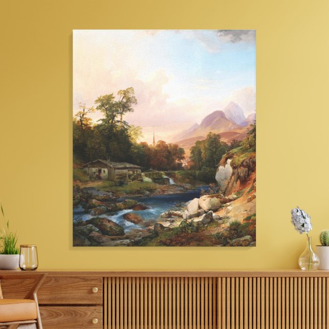 Impressão Em Tela Uma paisagem de montanha com um Smithy (Insitu(Sala de estar))