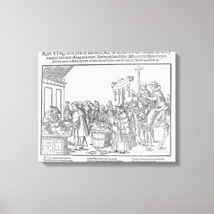 Impressão Em Tela Uma pergunta a um Mintmaker, c.1500
