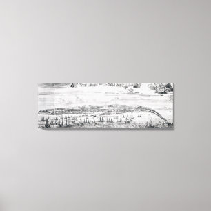 Impressão Em Tela Uma perspectiva da cidade da ponte em Barbados