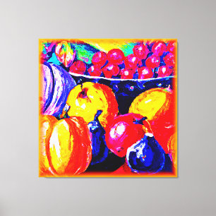 Impressão Em Tela Uma Pintura De Óleo De Fruta Incrível. Comprar Ago