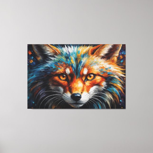 Impressão Em Tela uma pintura de raposa (Frente)