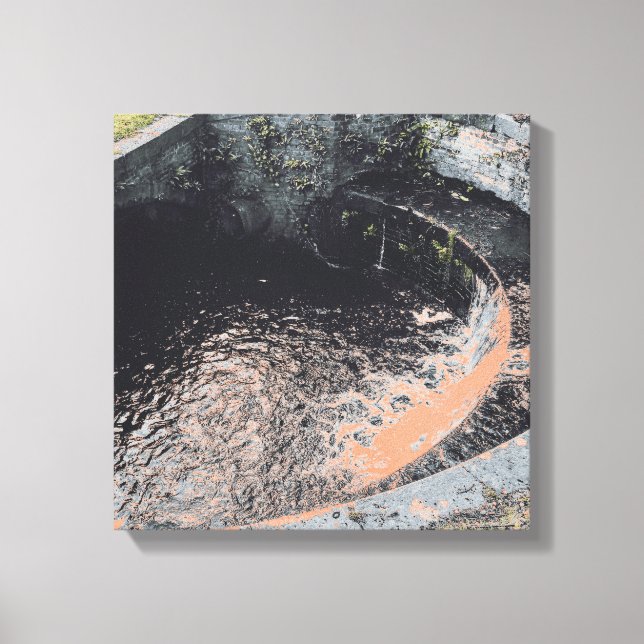 Impressão Em Tela Uma Piscina de laranja em Welshpool (Frente)