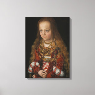 Impressão Em Tela Uma princesa de Saxony, c.1517 (óleo no painel)