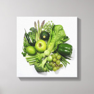 Impressão Em Tela Uma seleção de frutas & de vegetais verdes