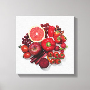 Impressão Em Tela Uma seleção de frutas & de vegetais vermelhos