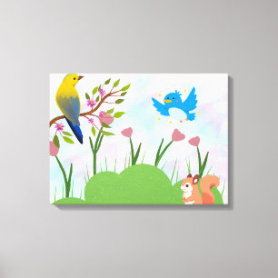 Impressão Em Tela "Uma Serenada Springtime"
