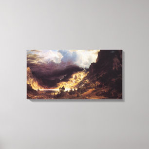 Impressão Em Tela Uma tempestade nas Montanhas Rochosas, Bierstadt A
