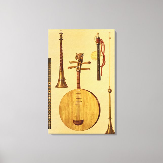 Impressão Em Tela Uma tontura, uma sona, uma yueqin, chinesa, um jap (Frente)