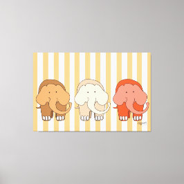 Impressão Em Tela Uma Trío de Elefantes Arte em Tela