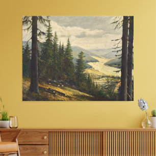 Impressão Em Tela Uma Visão da Floresta Negra – Karl Julius Wilhelm