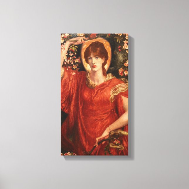 Impressão Em Tela Uma Visão De FIammetta 1878 Dante Gabriel Rossetti (Frente)