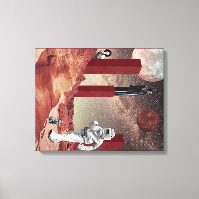 Impressão Em Tela Uma visita a Marte (Frente)