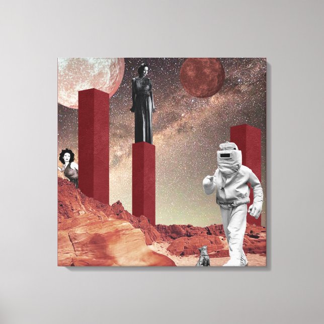Impressão Em Tela Uma visita a Marte (Frente)