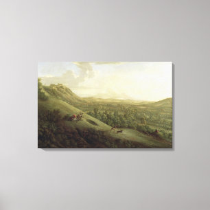 Impressão Em Tela Uma vista de Boxhill, Surrey, com o Dorking no Dis