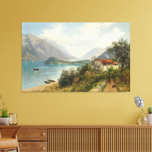 Impressão Em Tela Uma Vista do Lago Como