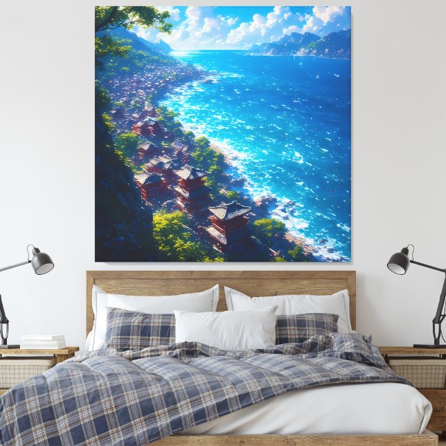 Impressão Em Tela Umi no Yume "Sonho do Mar" (Insitu(Quarto))