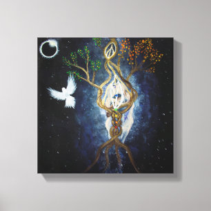 Impressão Em Tela União Sagrada do Eclipse Solar 2017