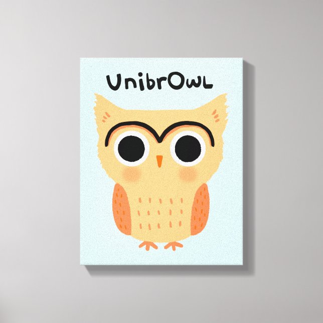 Impressão Em Tela UnibrOwl Unibrow Owl | Coruja-de-sobrancelhas-grac (Frente)
