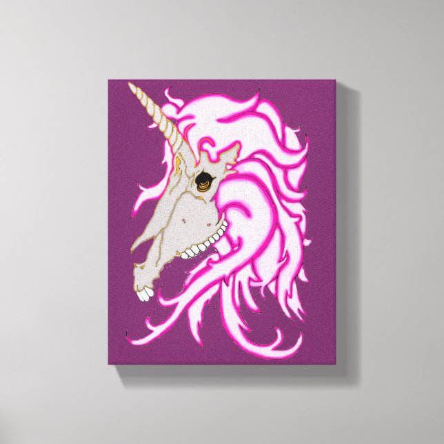 Impressão Em Tela Unicorn Skull (Frente)