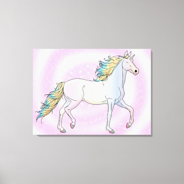Impressão Em Tela Unicórnio (Frente)