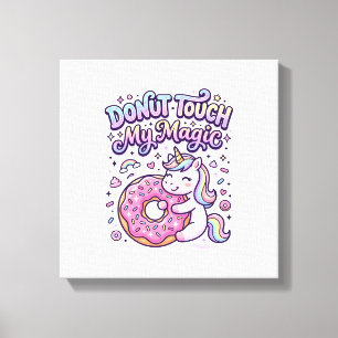 Impressão Em Tela Unicórnio Donut Toque no Meu Presente Mágico Stick