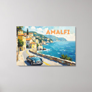 Impressão Em Tela Unidade Costeira Amalfi : Pintura De Óleo Na Paisa