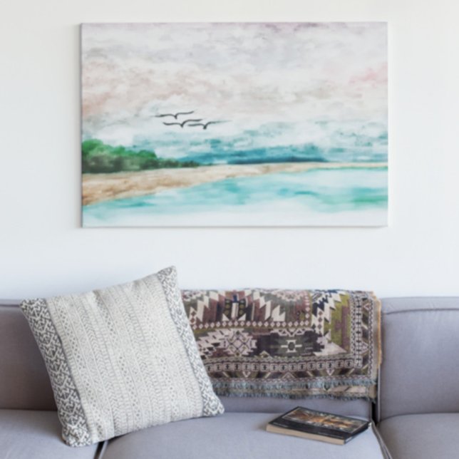 Impressão Em Tela Unidade da Terra e Paisagem da Mistura Água (Criador carregado)