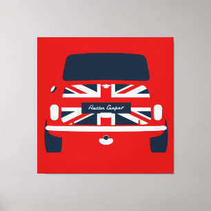 Impressão Em Tela Union Jack original clássico, Austin Mini Cooper