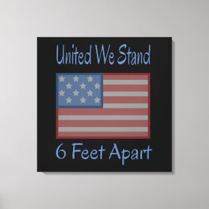 Impressão Em Tela United We Stand 6 Pés Além USA Flag