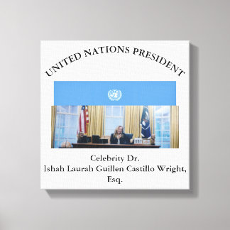 IMPRESSÃO EM TELA #UNITEDNATIONSPRESIDENT DR. #LAURAHCASTILLOS ESQ.