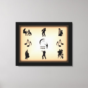 Impressão Em Tela Universal Language Music Design