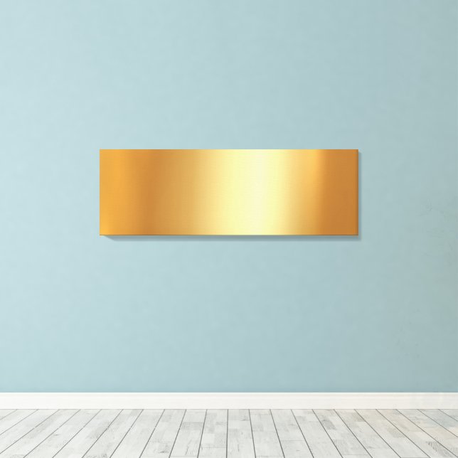 Impressão Em Tela Upload Your Photo on Glamorous Gold Background (Insitu(piso de madeira))