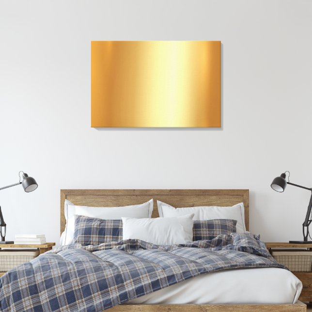 Impressão Em Tela Upload Your Photo to Blank Gold Background Glamour (Insitu(Quarto))