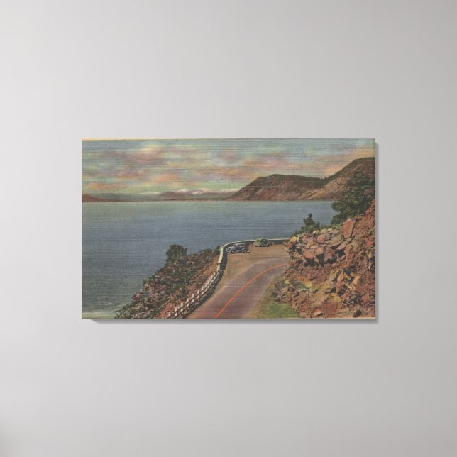 Impressão Em Tela Upper Klamath Lake, Oregon - Ponto de Pesquisa (Frente)