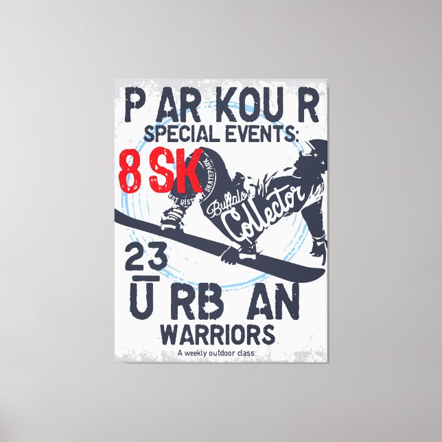 Impressão Em Tela Urban Parkour - Extreme Sports Trabalho de arte, (Frente)