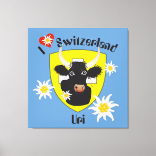 Impressão Em Tela Uri Suíça Suisse Svizzera Svizra linho