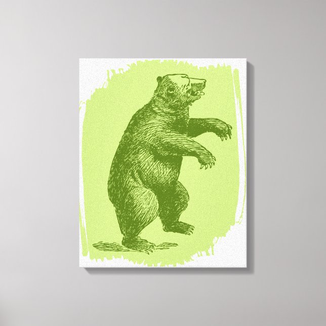 Impressão Em Tela Urso (Frente)