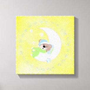 Impressão Em Tela Urso bebê apertado do sono