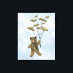 Impressão Em Tela Urso com Borboletas de Livro<br><div class="desc">Entretenimento e lazer</div>