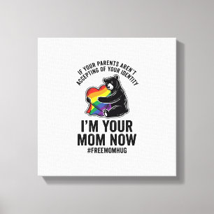 Impressão Em Tela Urso de Abraço de Mãe Grátis Orgulho Camiseta Vint