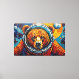 IMPRESSÃO EM TELA URSO NO ESPAÇO