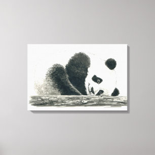 Impressão Em Tela Urso panda