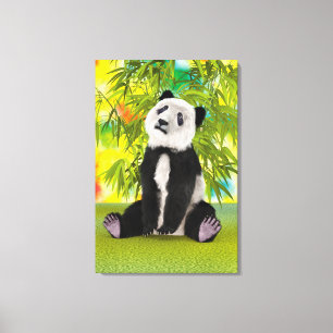 Impressão Em Tela Urso Panda Fofo Presente Perfeito para Amantes de