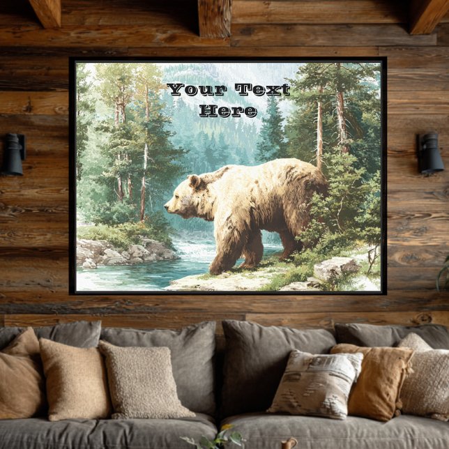 Impressão Em Tela Urso Pardo (Brown Bear Collection)