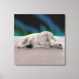 Impressão Em Tela Urso Polar Descansando