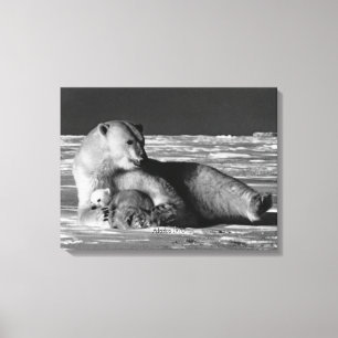 Impressão Em Tela Urso polar mãe vintage EUA Alasca