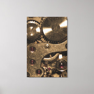 Impressão Em Tela Ursos de Relógio de Metal Steampunk