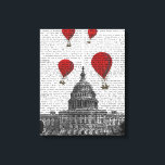Impressão Em Tela US Capitólio Building and Red Hot Air Balloons<br><div class="desc">Transporte e Viagem</div>