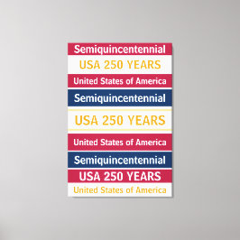 Impressão Em Tela USA 250 Years Semiquincentennial Patriotic Stripes